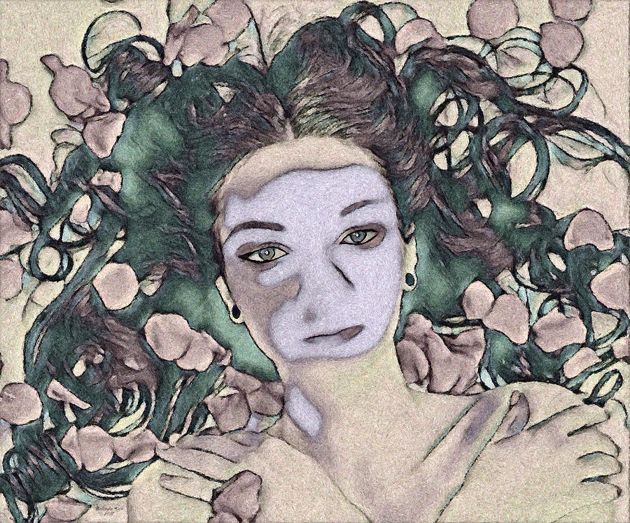 Rose Petal Poster Girl Digital Art by Artful Oasis