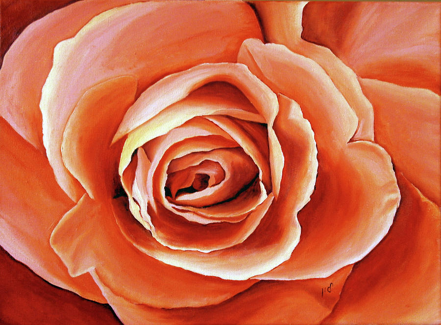 Rose petals Painting by Maria Woithofer