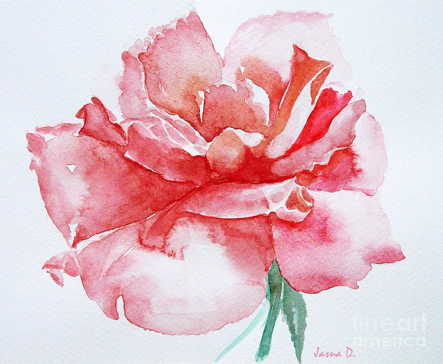 Nature Painting - Rose pink by Jasna Dragun