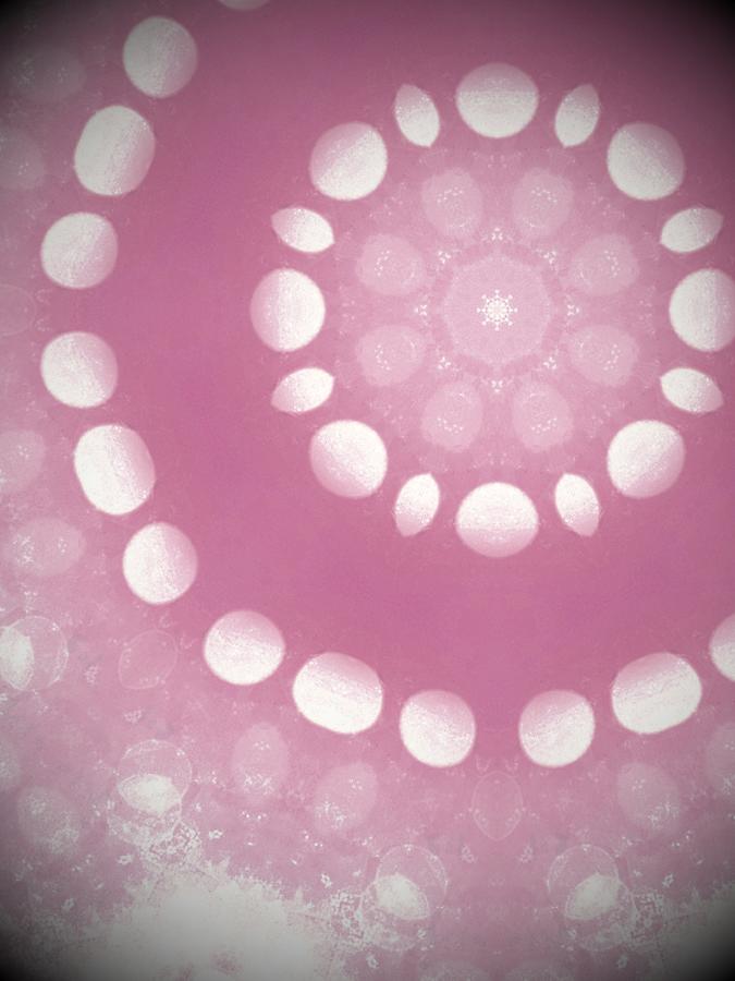 Rose quartz mandala spiral Photograph by Itsonlythemoon -