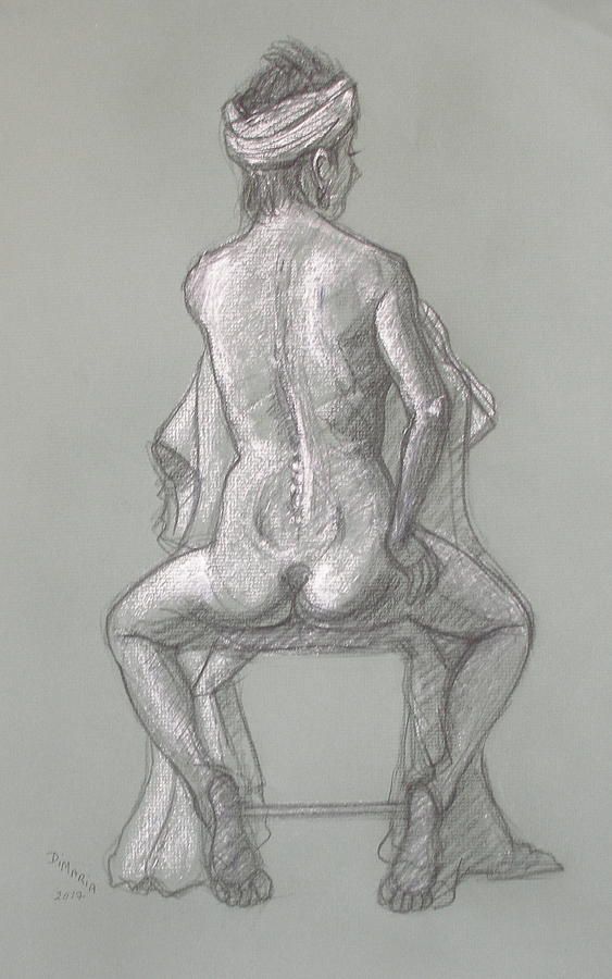 Rose Seated from the Back Drawing by Donelli  DiMaria
