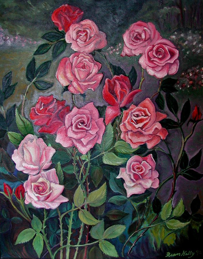 Rose Painting - Rose Tangle by Fran Kelly