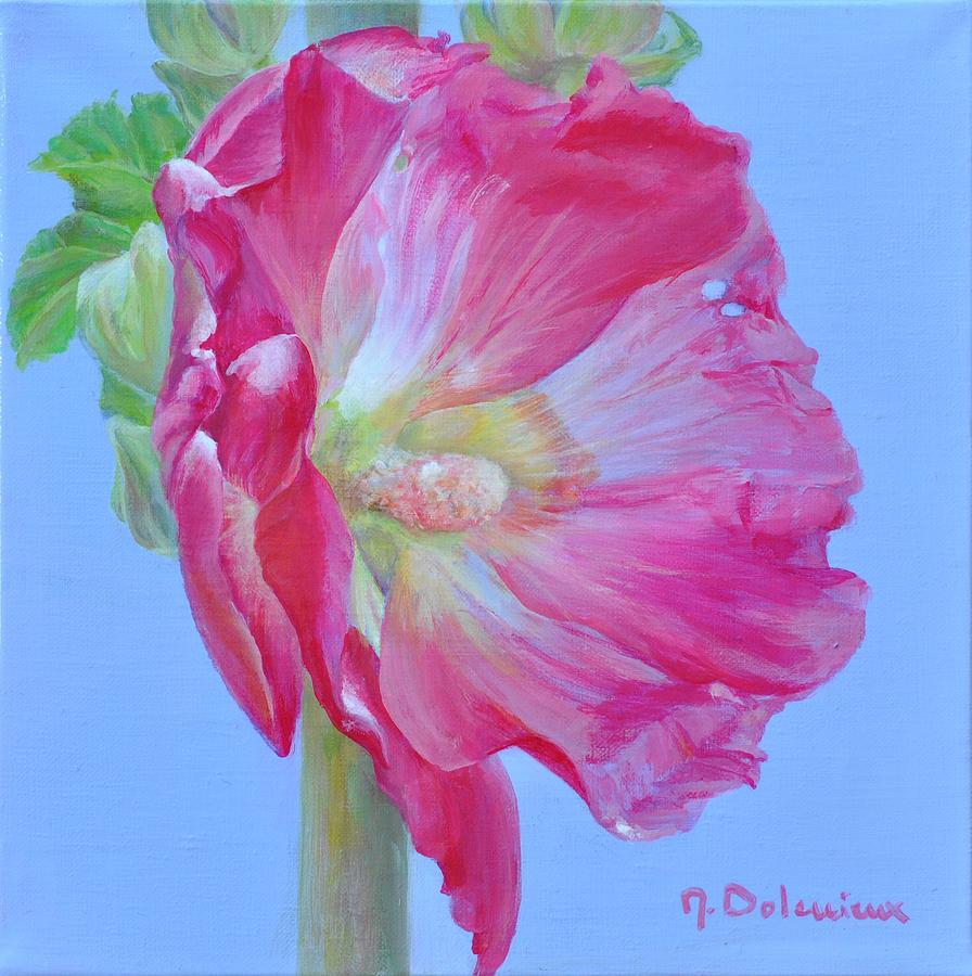 Rose Tremiere Painting by Muriel Dolemieux