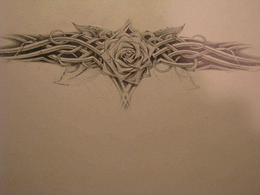 Rose Tribal Drawing By Jared Rice Fine Art America   Rose Tribal Jared Rice 