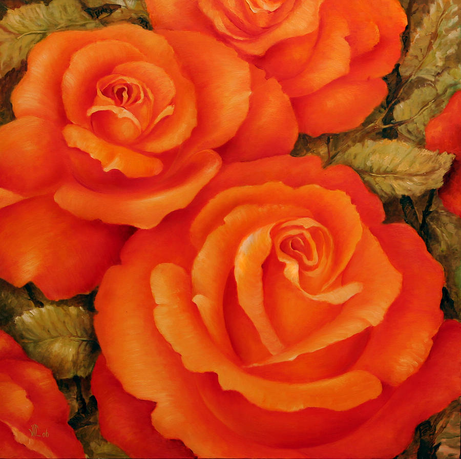 Rose Painting by Vali Irina Ciobanu
