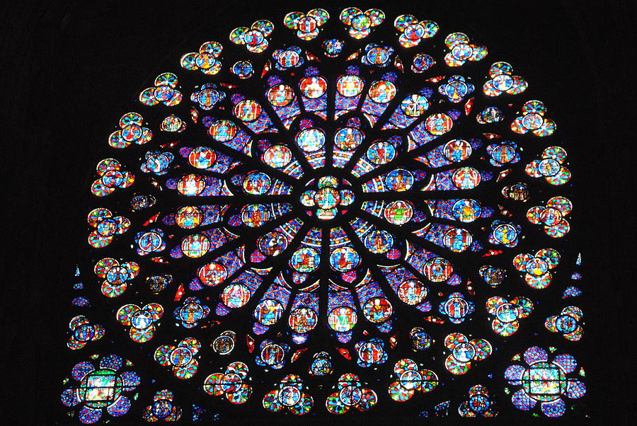 Rose Window of Notre Dame Paris Photograph by Jacqueline M Lewis