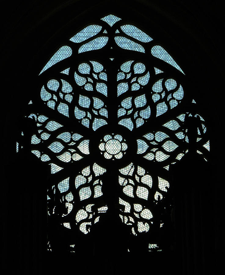 Rose Window Glass Art by Photographed by Vassil