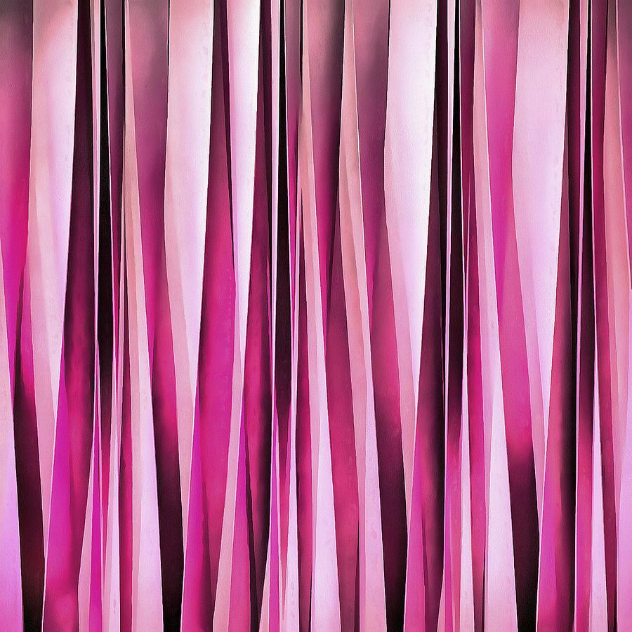 Rose Wine and Burgundy Stripy Lines Pattern Digital Art by Taiche Acrylic Art