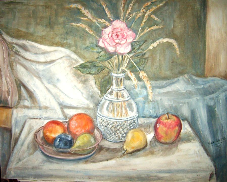 Rose with fruit Painting by Joseph Sandora Jr Rose with fruit Painting by Joseph Sandora Jr
