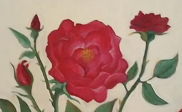 Still Life Painting - Rosebud Bloomed by Lee Green