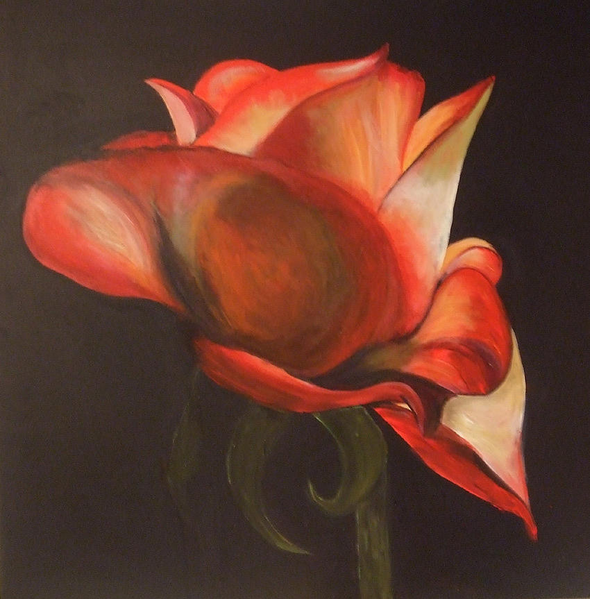 Rosebud Painting by Faith Puleston