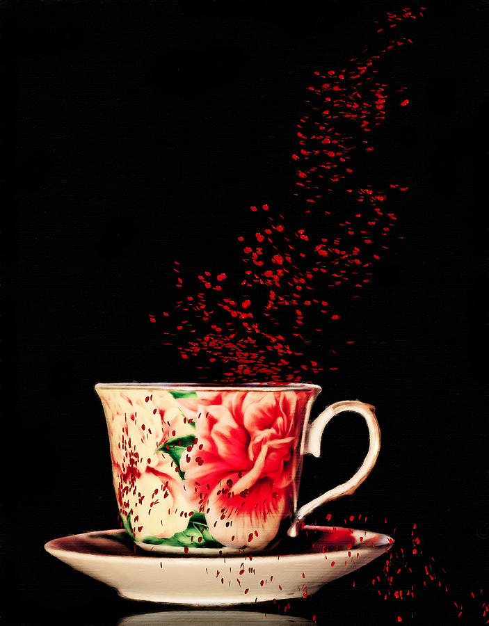 Tea Painting - Rosehip Tea Art by Georgiana Romanovna