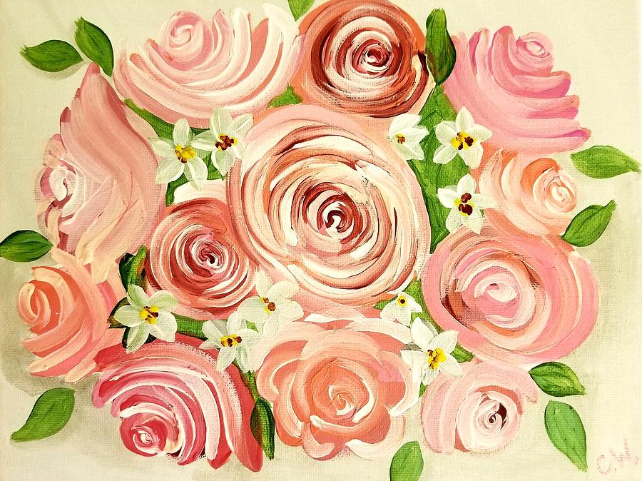 Rose Painting - Roses 1 by Crystal White
