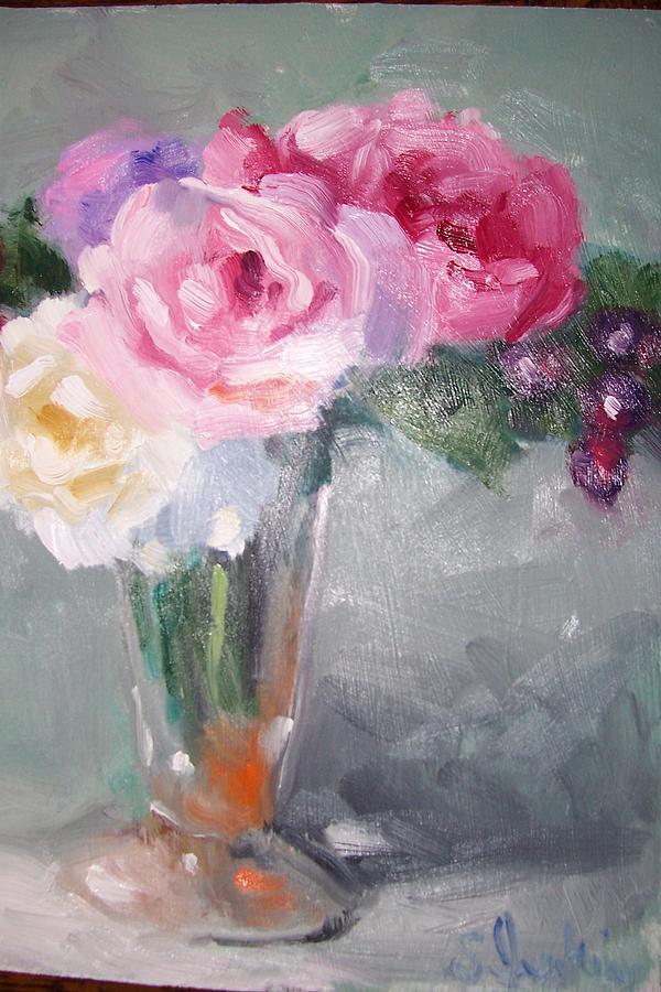 Rose Painting - Roses and Berries by Susan Jenkins