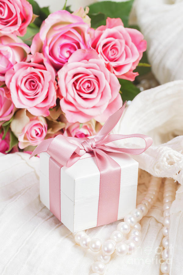 Roses and Gift Photograph by Anastasy Yarmolovich