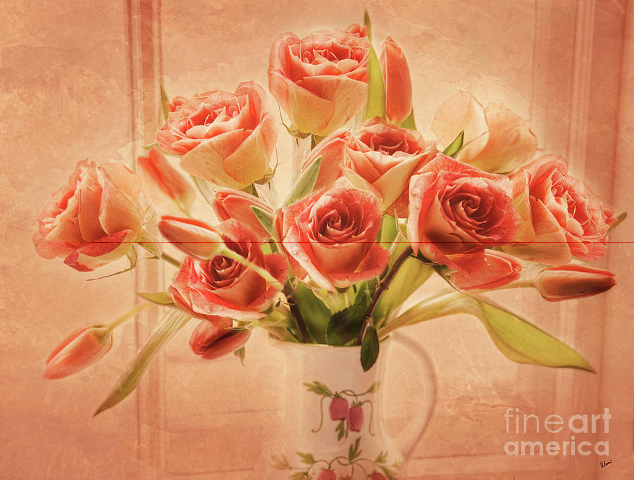 Roses And Tulips Photograph