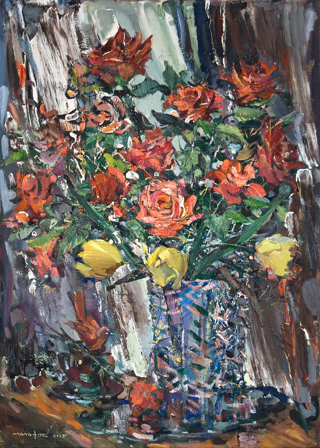 Roses And Tulips Painting