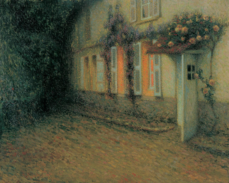 Roses and Wisterias on the House Painting by Henri Le Sidaner
