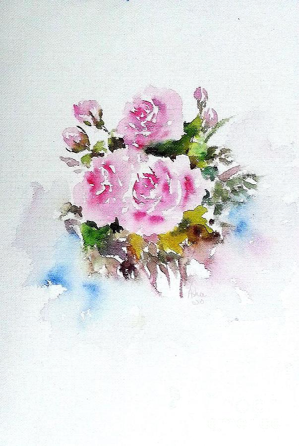 Roses are forever 3 Painting by Asha Sudhaker Shenoy