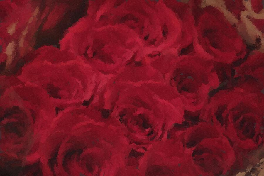 Roses Are Love Painting by The Art Of Marilyn Ridoutt-Greene