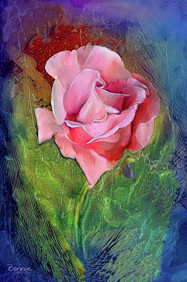 Roses are Pink Digital Art by Bonnie Willis