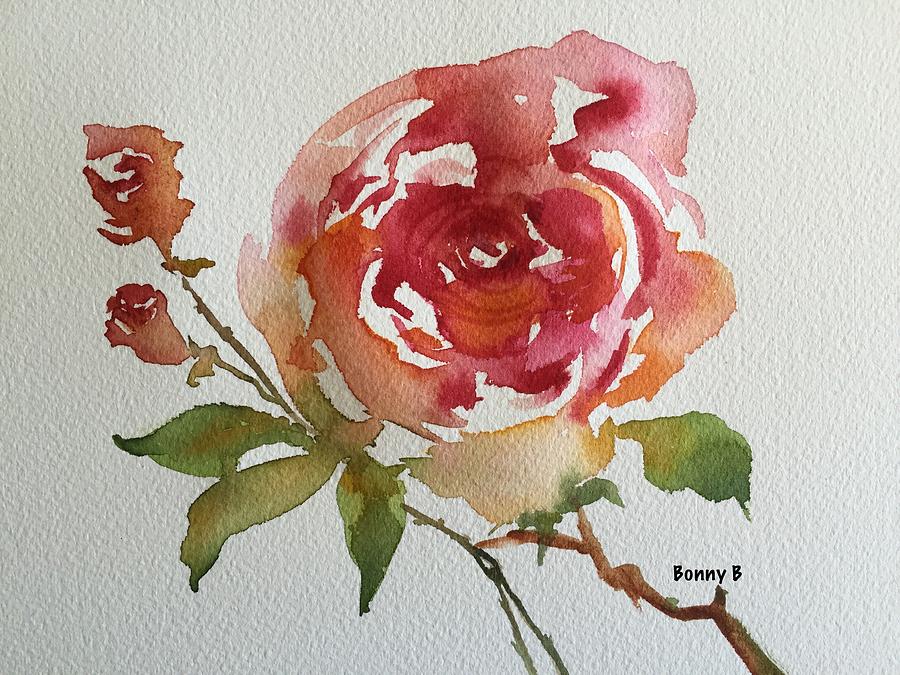 Roses Are Red Painting by Bonny Butler