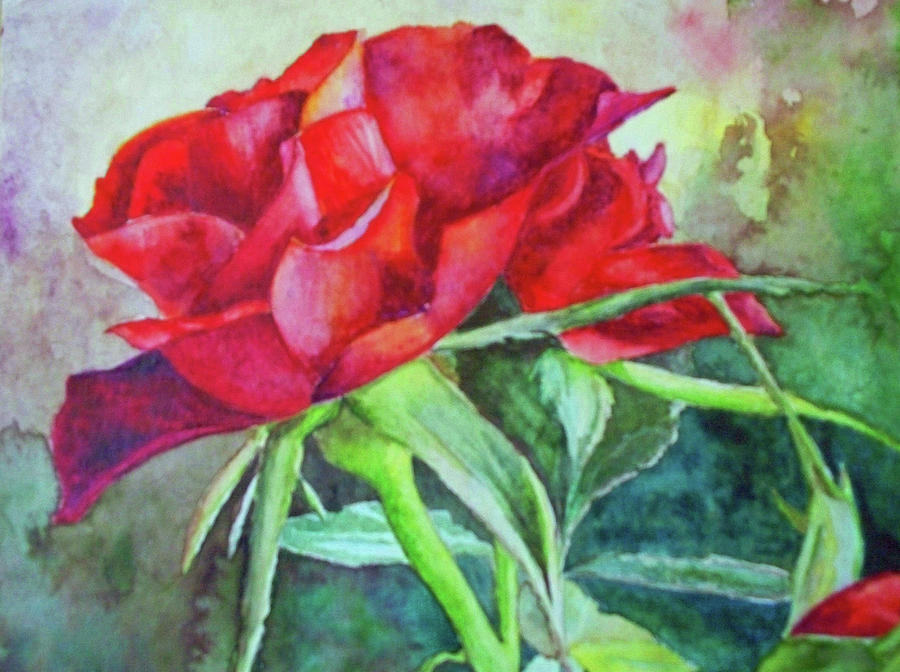 Roses Are Red Painting by Karen Kennedy Chatham