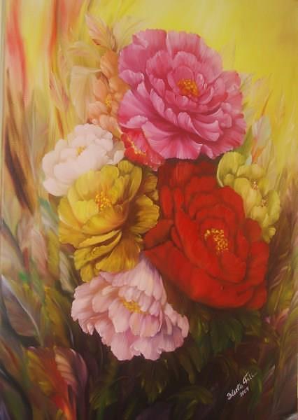 Roses Painting by Blerta FILI - Fine Art America