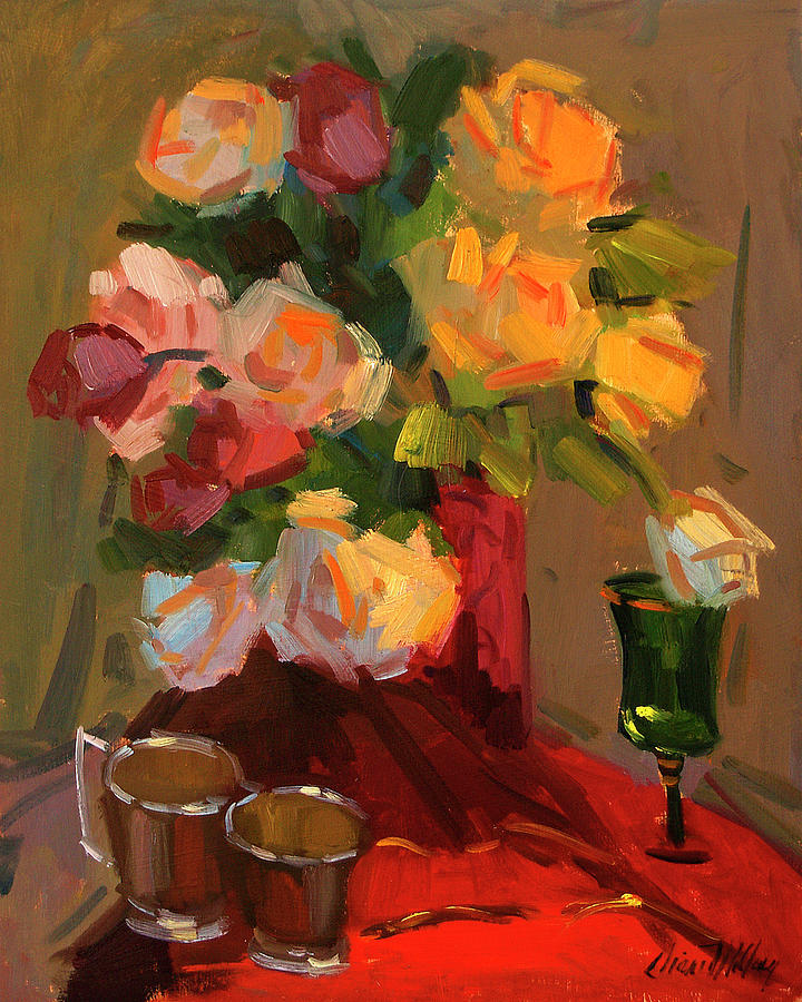 Roses Painting by Diane McClary