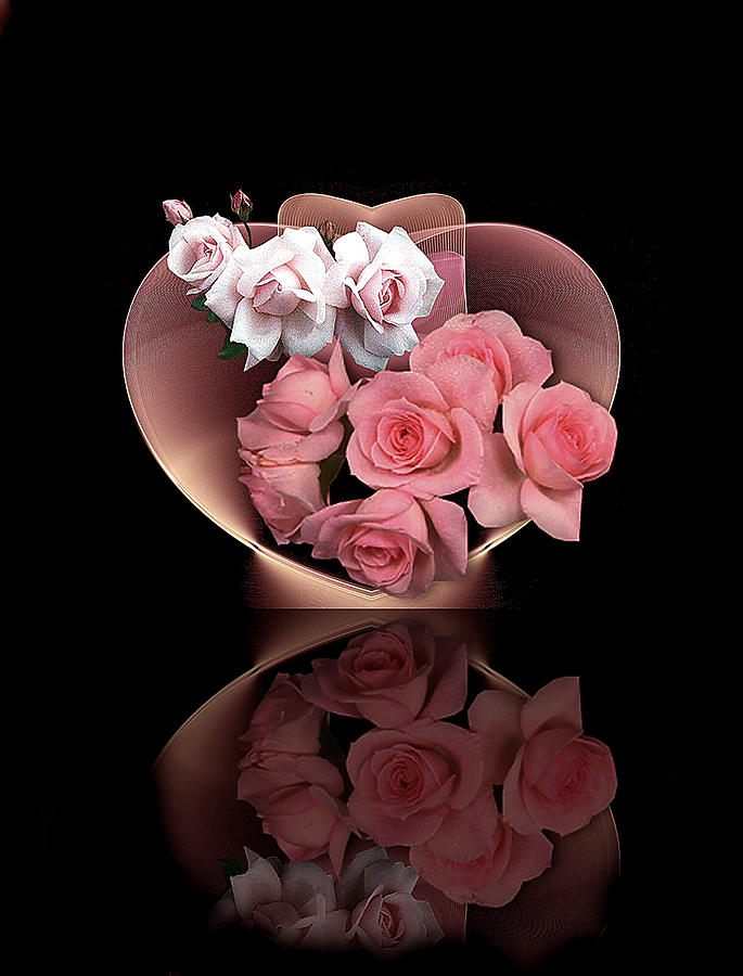 Flower Mixed Media - Roses by Diane McCool-Babineau