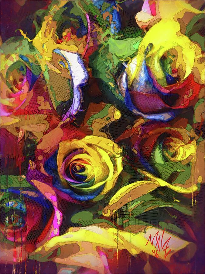 Roses Dream Painting by Mal-Z