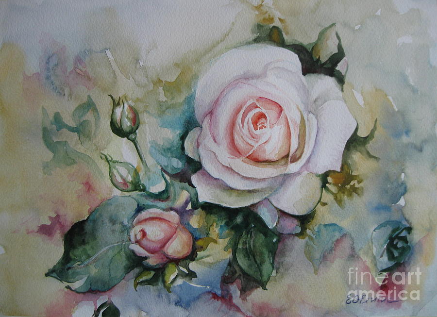 Roses Painting by Elena Oleniuc