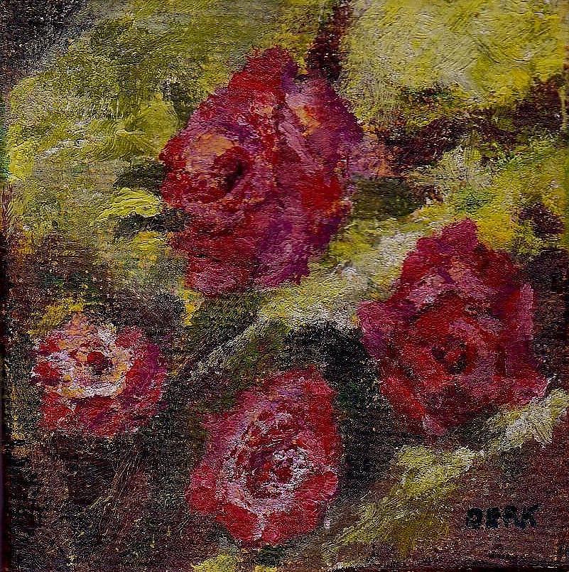 Roses Emerging Painting by Deborah D Russo