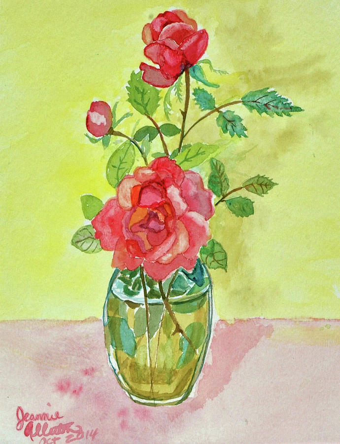 Roses for Dorothy Painting by Jeannie Allerton