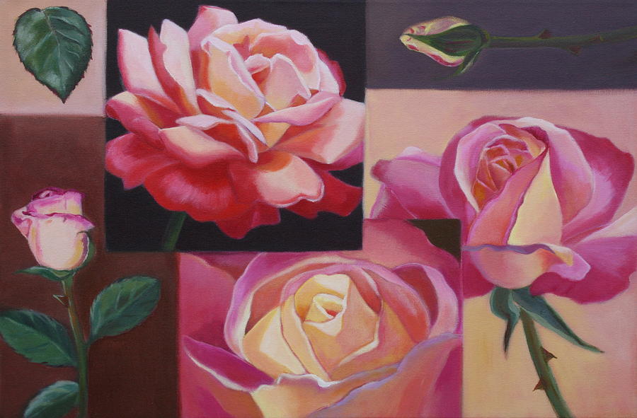 Roses for Lois Painting by Jan Lawnikanis