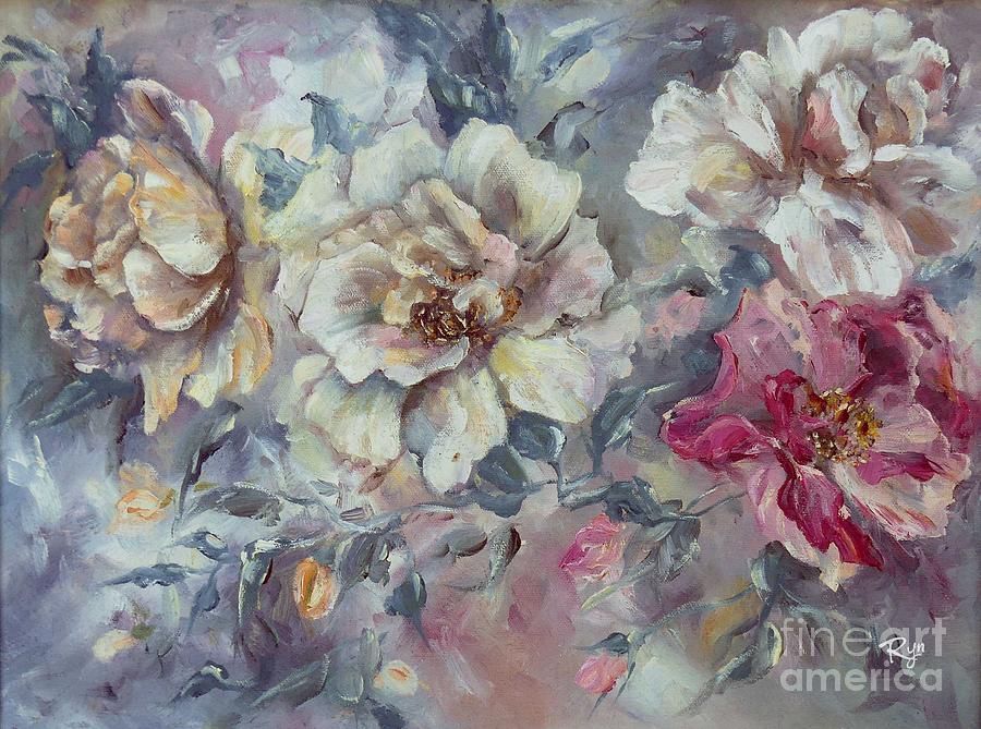 Roses from a Friend Painting by Ryn Shell