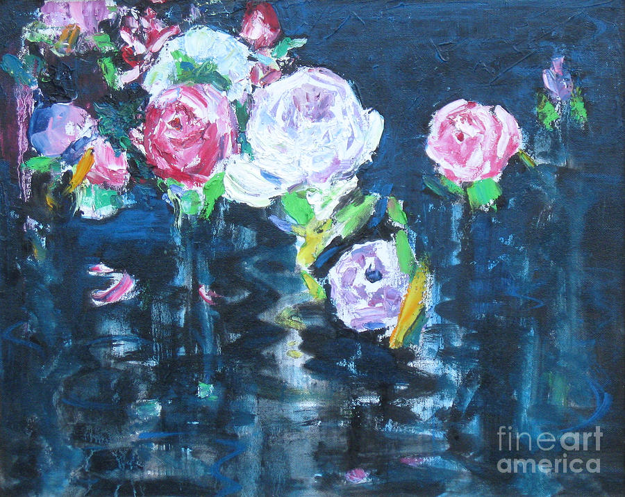 Impressionism Painting - Roses by Guanyu Shi
