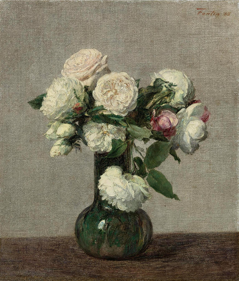 Roses Painting by Henri Fantin-Latour
