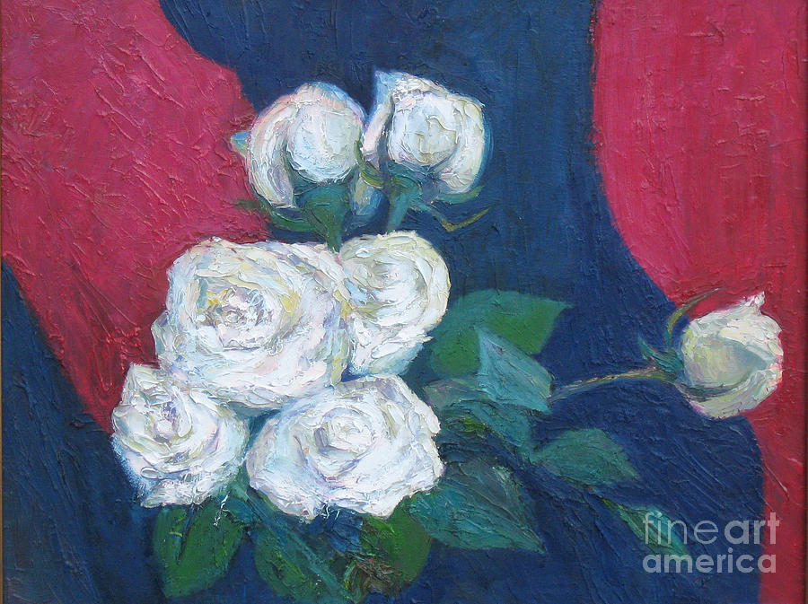 Roses Painting - Roses II by Meihua Lu Roses Painting - Roses II by Meihua Lu