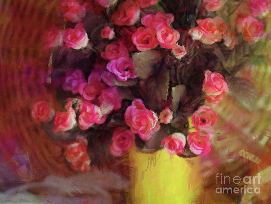 Rose Photograph - Roses in a Vase by Judi Bagwell