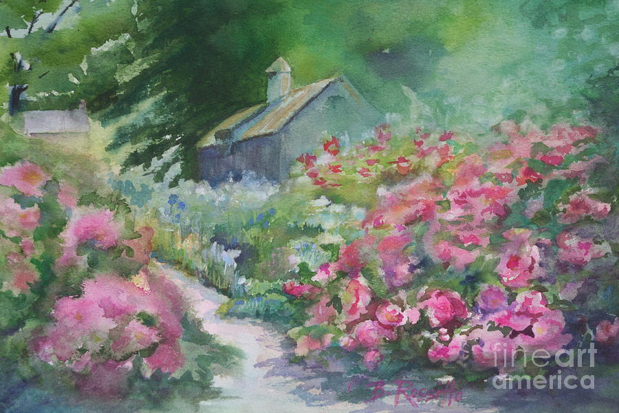 Roses in Bloom Flos Garden Painting by B Rossitto