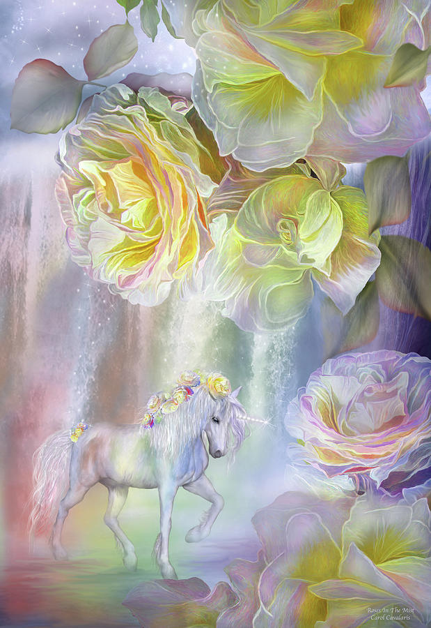 Roses In The Mist Mixed Media by Carol Cavalaris