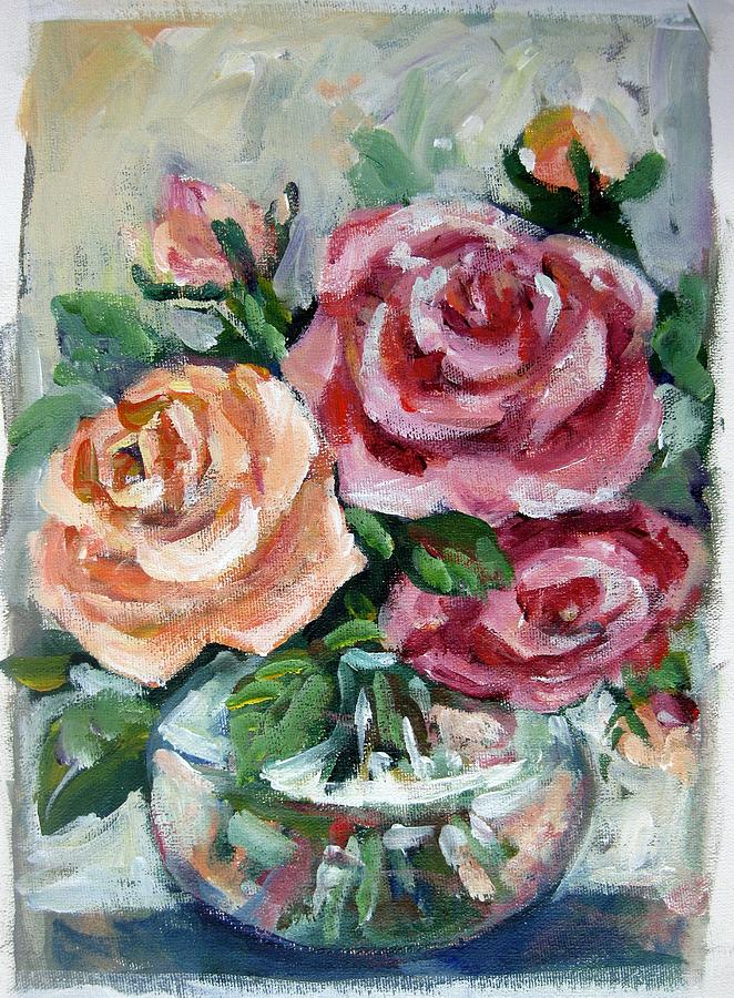 Roses Painting by Ingrid Dohm