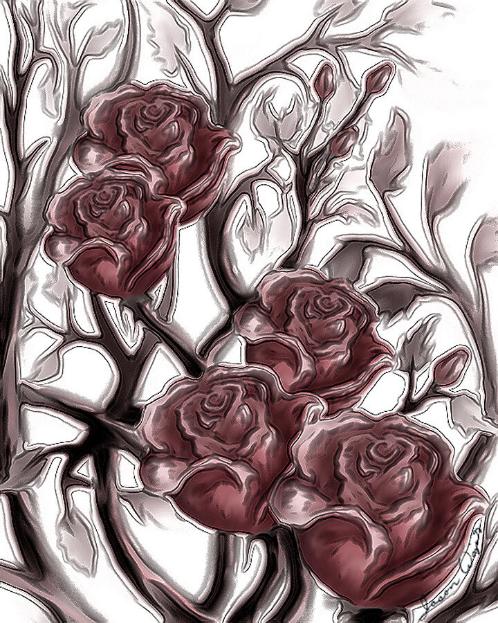 Rose Digital Art - Roses by Jason Wojcik