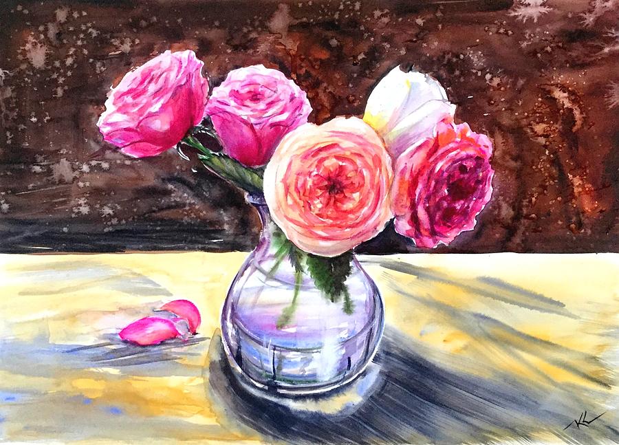 Roses Painting by Katerina Kovatcheva