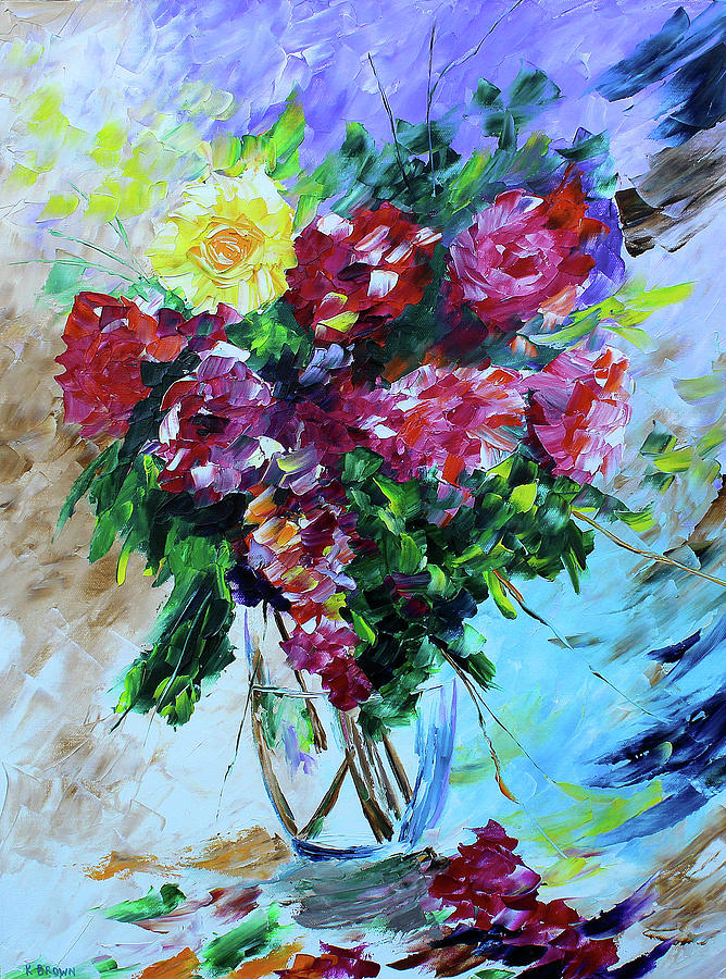 Roses Painting by Kevin  Brown