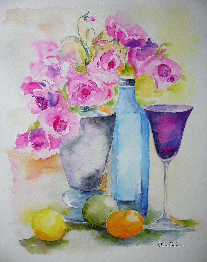 Roses Painting by Kim PARDON