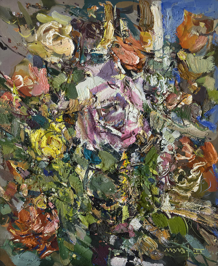 Rose Painting - Roses by Nikolay Malafeev