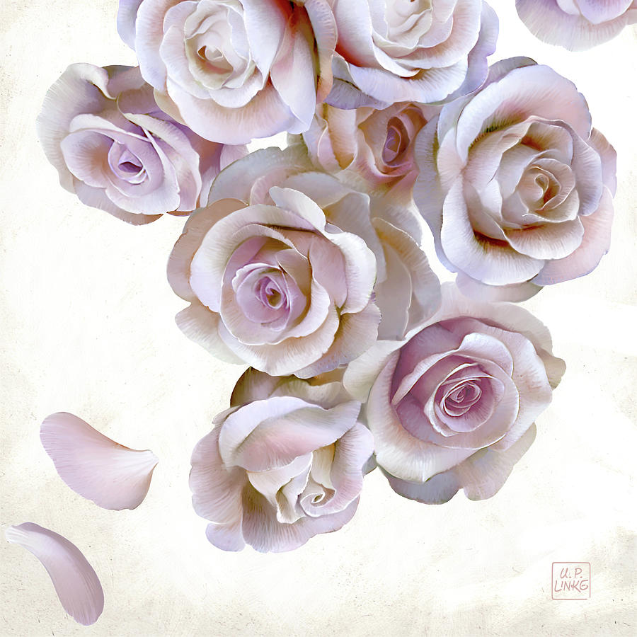 Roses Of Light Mixed Media by Udo Linke