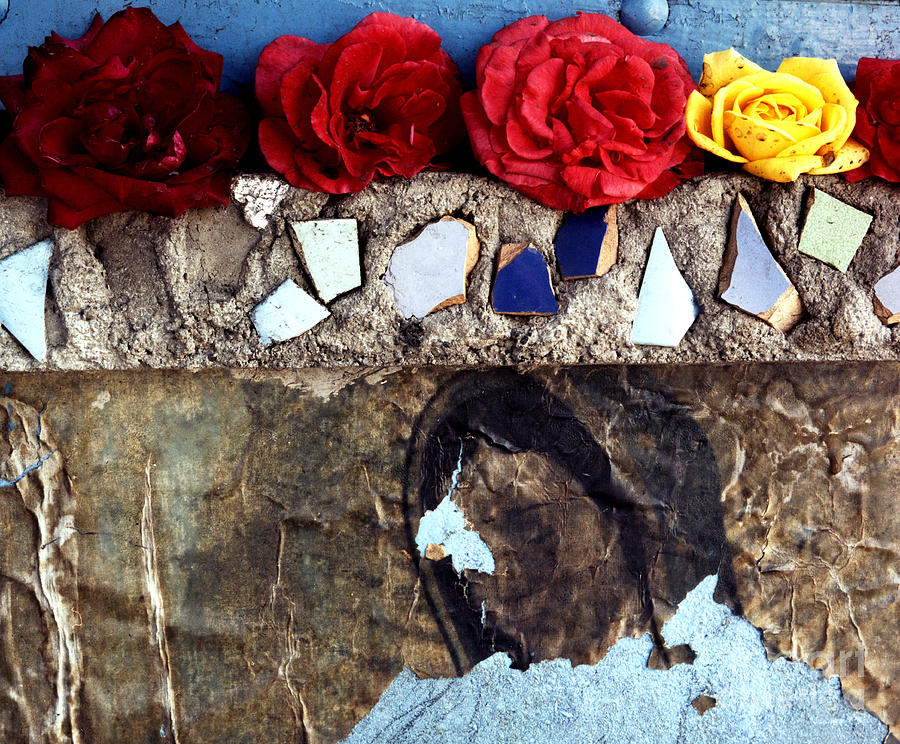 Rose Photograph - Roses On A Shrine by Lawrence Costales
